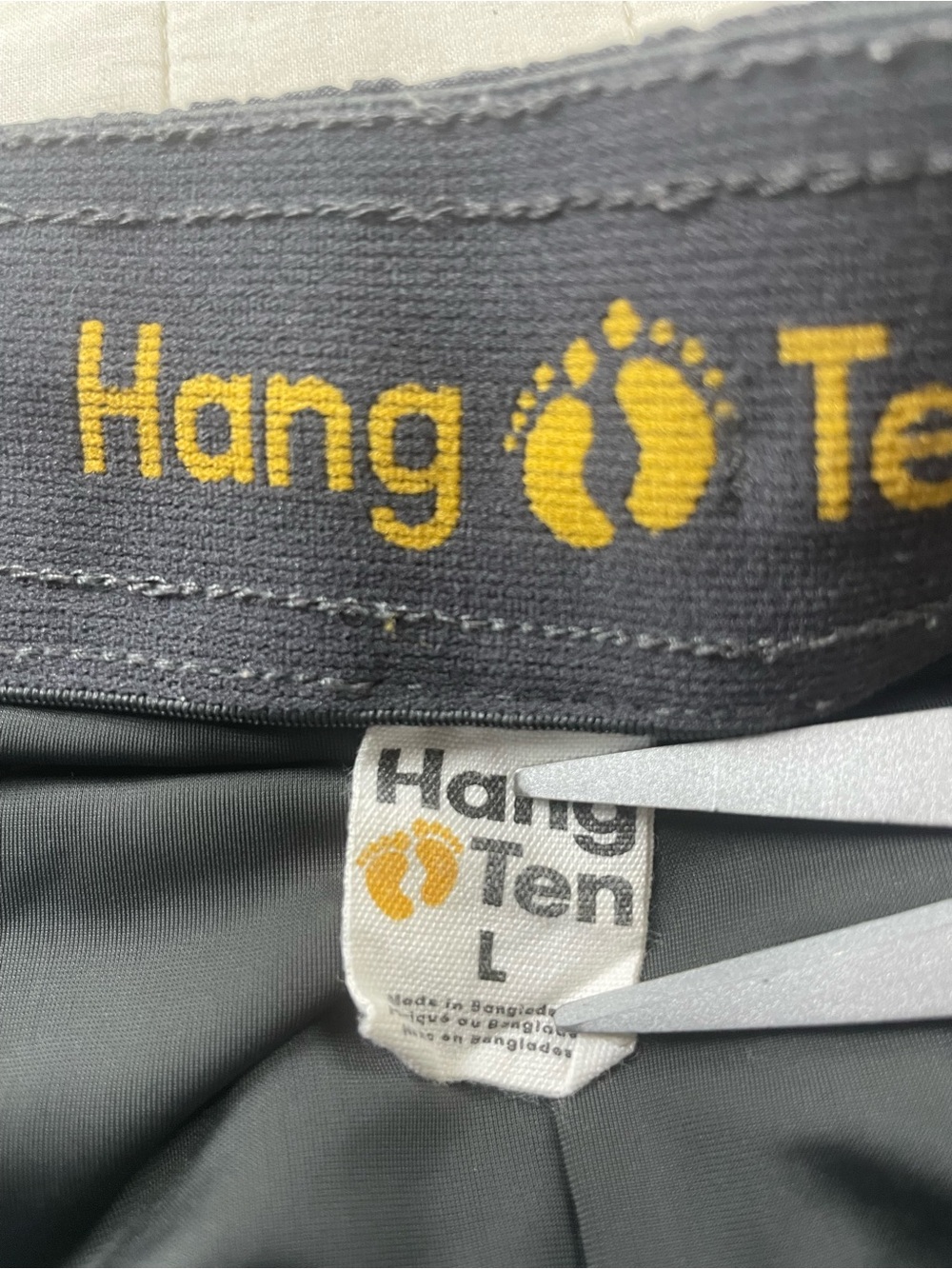 Hang Ten Gray Swim Trunks with Stripes large - Picture 2 of 7